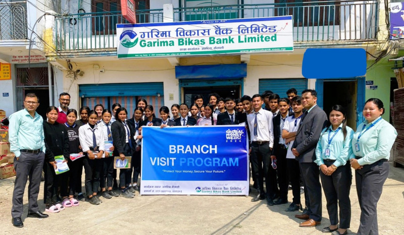 'ग्लोबल मनी विक'को अवसरमा गरिमा विकास बैंकले गर्‍यो वित्तीय साक्षरताका विभिन्न कार्यक्रम